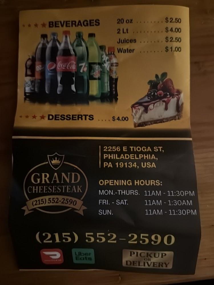 Grand Cheesesteak Menu image 2
